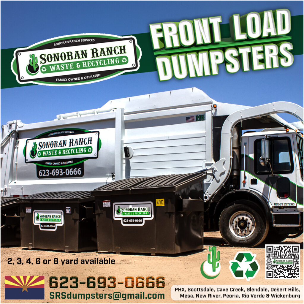 Dumpster rentals in Fountain Hills, Arizona by Sonoran Ranch Services