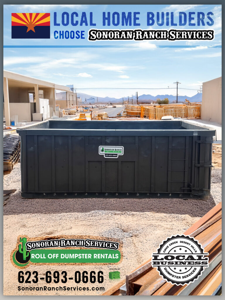 Roll Off dumpster rentals for home builders in Arizona